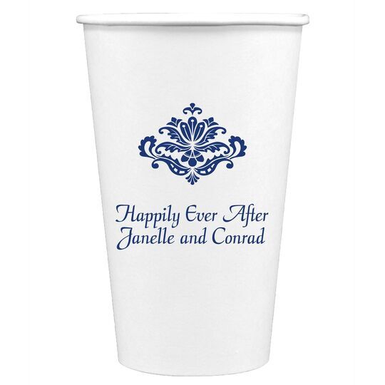 Simply Ornate Scroll Paper Coffee Cups
